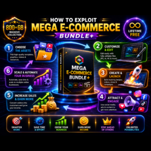 The Ultimate Mega Bundle: E-Commerce, Graphic Design, Video Editing & Digital Marketing — 1000+ Resources Instant Download