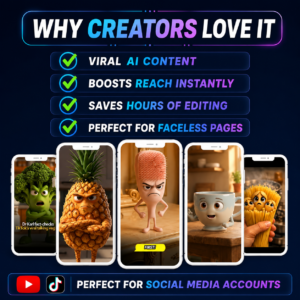 1100+ AI Talking Object Reels Bundle (PLR & MRR) – Viral Canva-Editable Videos for TikTok, Reels & Shorts