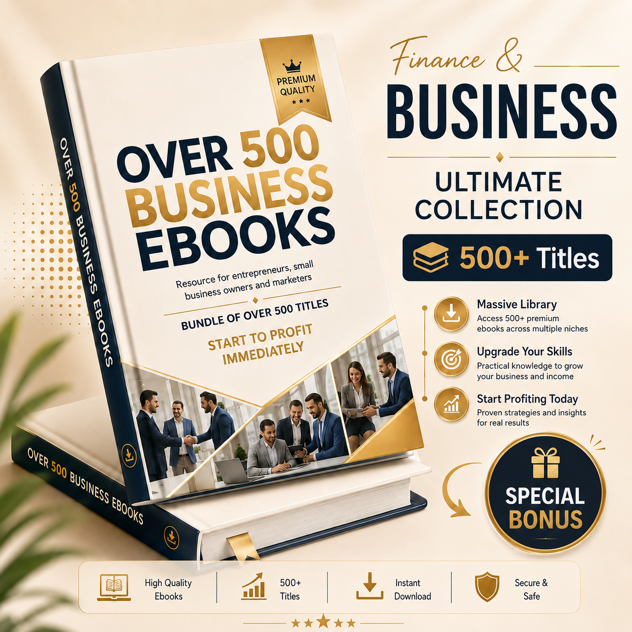 500+ Premium Business Ebooks Collection | PLR License | Entrepreneurship, Marketing, Finance & More | Instant Download | Keep 100% Profits